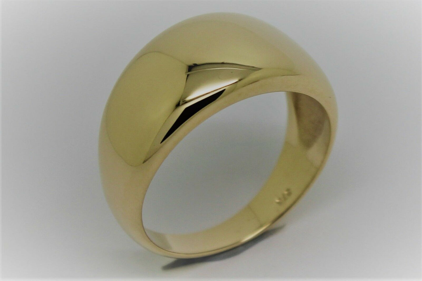 Genuine Solid 9ct White Or Rose Or Yellow Gold High 10mm Dome Ring Your Size
