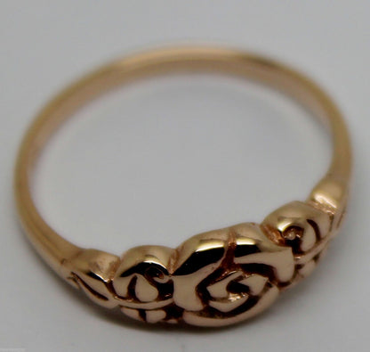 Genuine Solid 9ct White Or Rose Or Yellow Gold Flower Ring Choose Size F To K