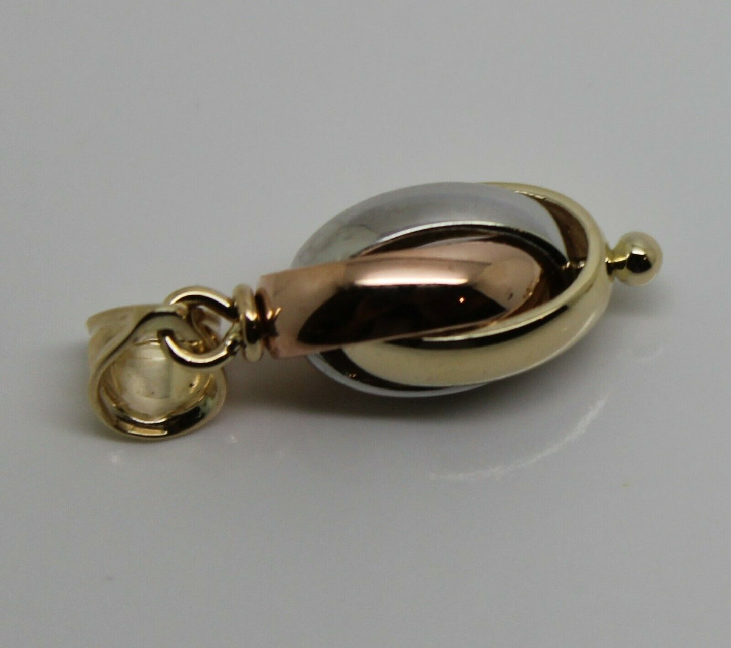 Kaedesigns New 9ct 9k Yellow Rose & White Gold Oval Belcher Pendant