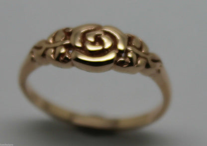 Genuine Solid 9ct White Or Rose Or Yellow Gold Flower Ring Choose Size F To K
