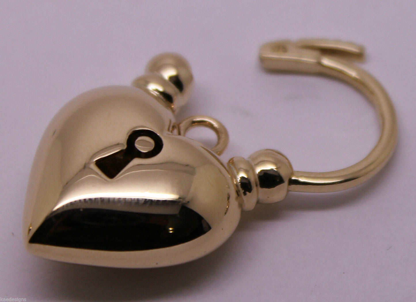 Kaedesigns 9ct 9k 375 Yellow Gold or White Gold or Rose Gold Heart Locket Padlock