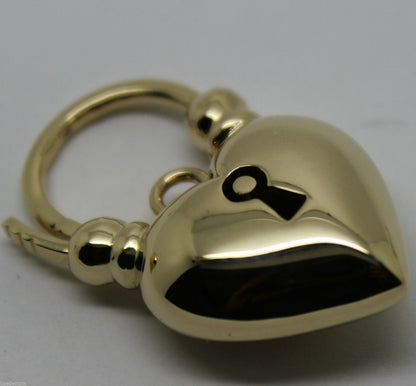 Kaedesigns 9ct 9k 375 Yellow Gold or White Gold or Rose Gold Heart Locket Padlock