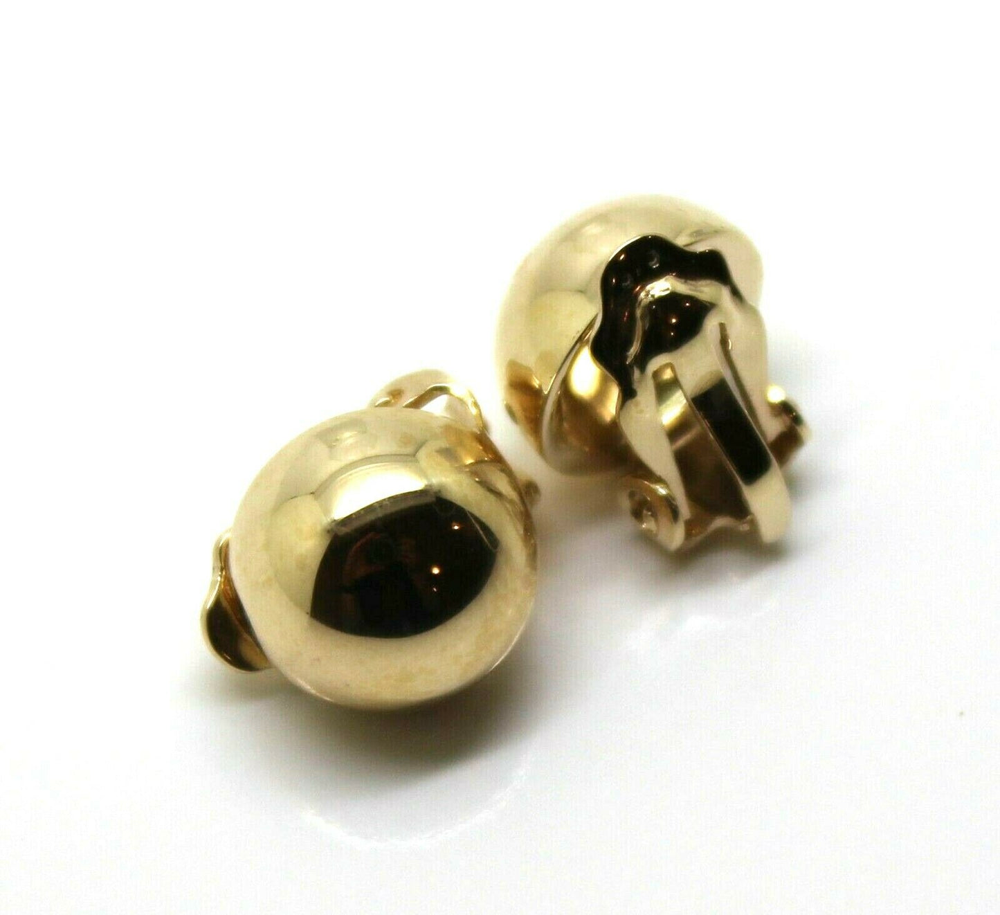Kaedesigns 9ct 9k 375 Yellow, Rose Or White Gold Clip On 10mm Half Ball Earrings