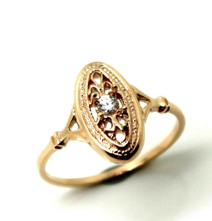 Kaedesigns Genuine 9ct 9k Yellow, Rose or White Gold Delicate White Sapphire Filigree Ring