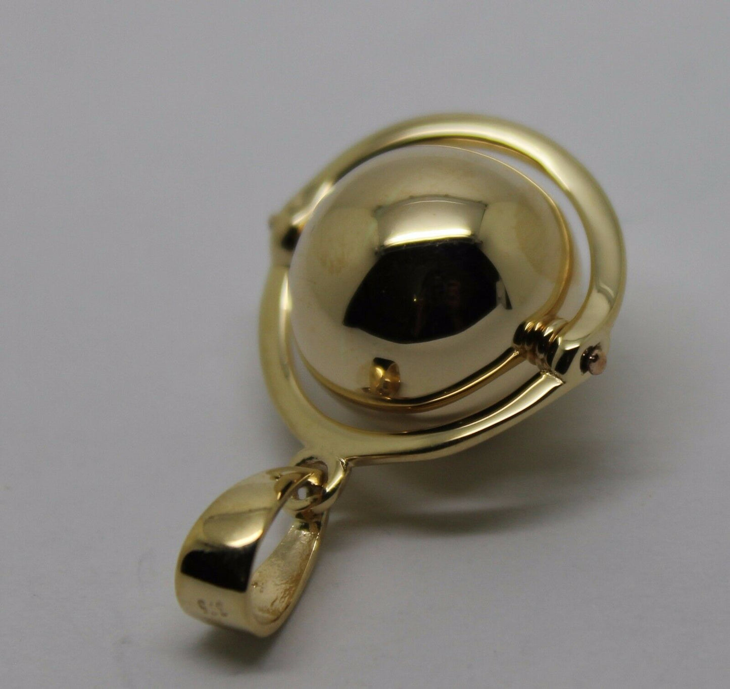 Genuine New Belcher 14mm 9ct 9k 375 Yellow, Rose or White Gold Ball Drop Pendant