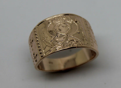 Genuine Solid 9ct 9k 375 White Or Rose Or Yellow Gold St Saint Catherine Ring