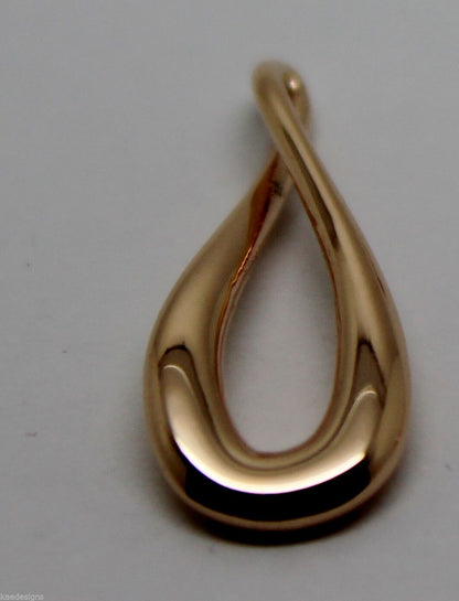 Kaedesigns Genuine 9ct 9K 375 Yellow or Rose or White Gold Large Tear Drop Pendant
