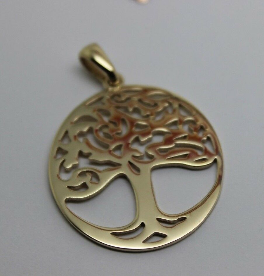 Genuine Heavy Solid 9ct Yellow Or Rose Or White Gold Tree Of Life Med/Large Pendant