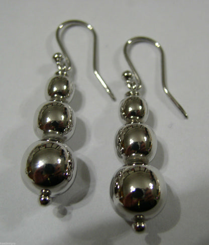 Kaedesigns 9ct 9k 375 Yellow Or White Or Rose Gold 375 Three Ball Drop Ball Earrings