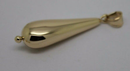 Kaedesigns Genuine 9ct 9k Yellow, Rose or White Gold Long Teardrop Pendant