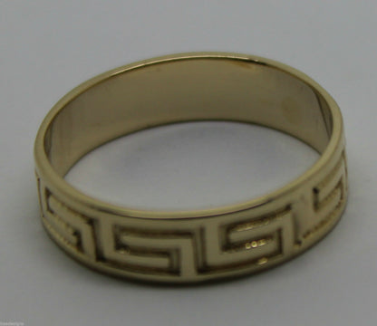 Kaedesigns, Solid 10ct Yellow Or Rose Or White Gold Gold Celtic Greek Key Ring