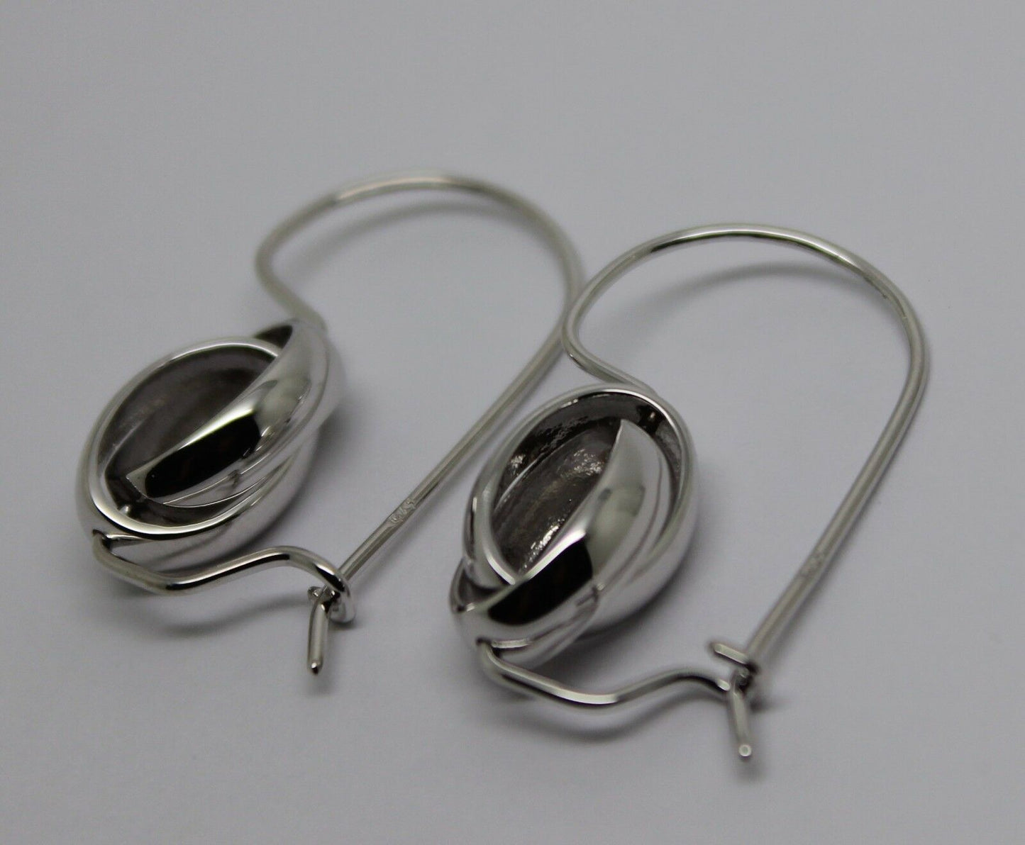 Kaedesigns Genuine 9ct 9K 375 Yellow, Rose or White  Gold Spinning Oval Belcher Ball Earrings