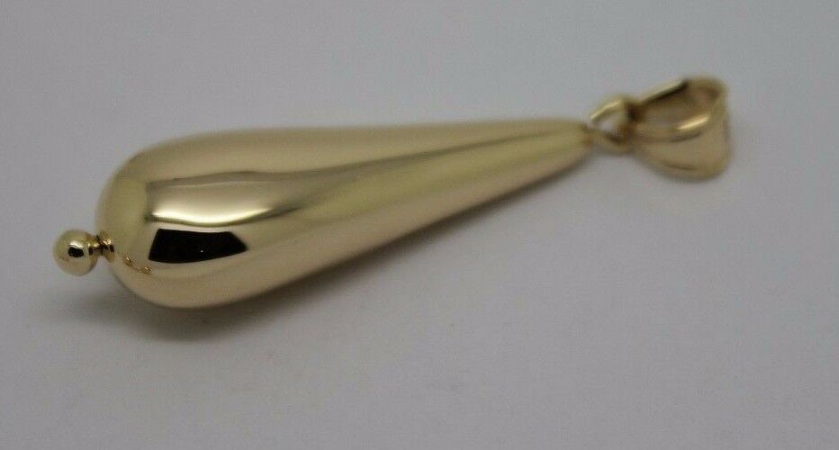 Kaedesigns Genuine 9ct 9k Yellow, Rose or White Gold Long Teardrop Pendant