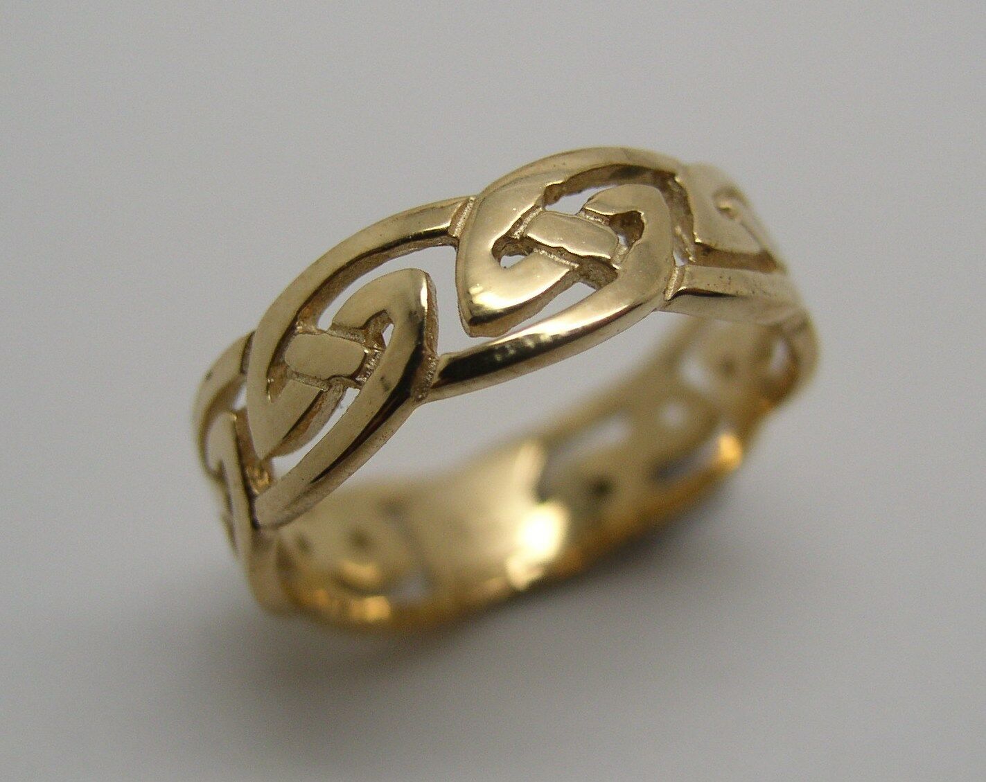 Size T / 9 New Genuine 9ct 9Kt Full Solid Yellow, Rose or White Gold Celtic Weave Ring 274