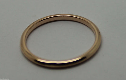 Genuine Solid 9ct 9k White Or Rose Or Yellow Gold 1.5mm Wedding Band Ring