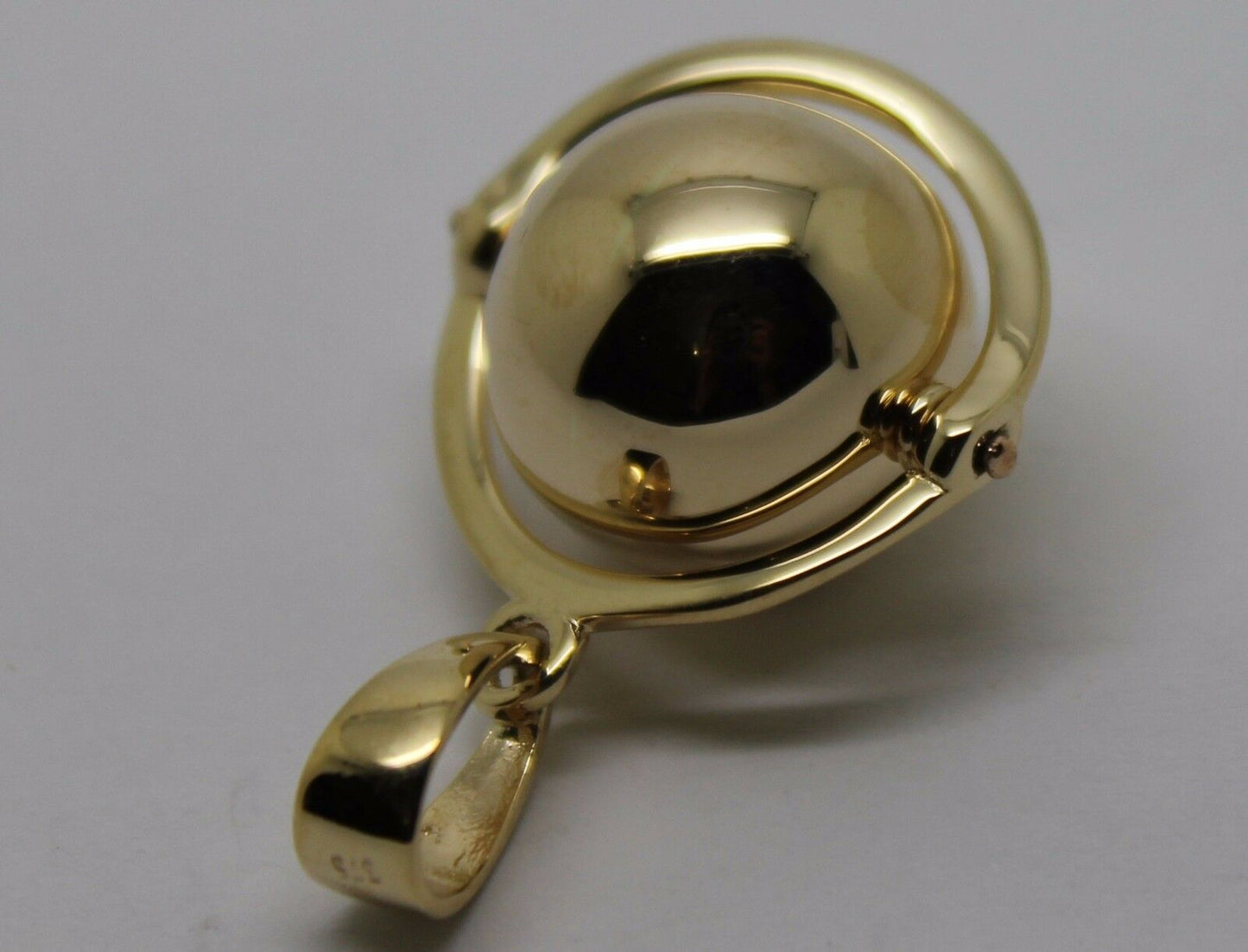 Genuine New Belcher 14mm 9ct 9k 375 Yellow, Rose or White Gold Ball Drop Pendant