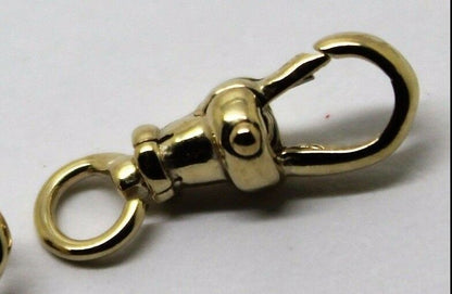 Genuine 9ct or 18ct Yellow or Rose Gold Albert Swivel Clasp 15mm Size