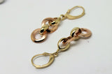 Kaedesigns 9ct Rose & Yellow Gold 10mm Circle Belcher Earrings Continental Hooks
