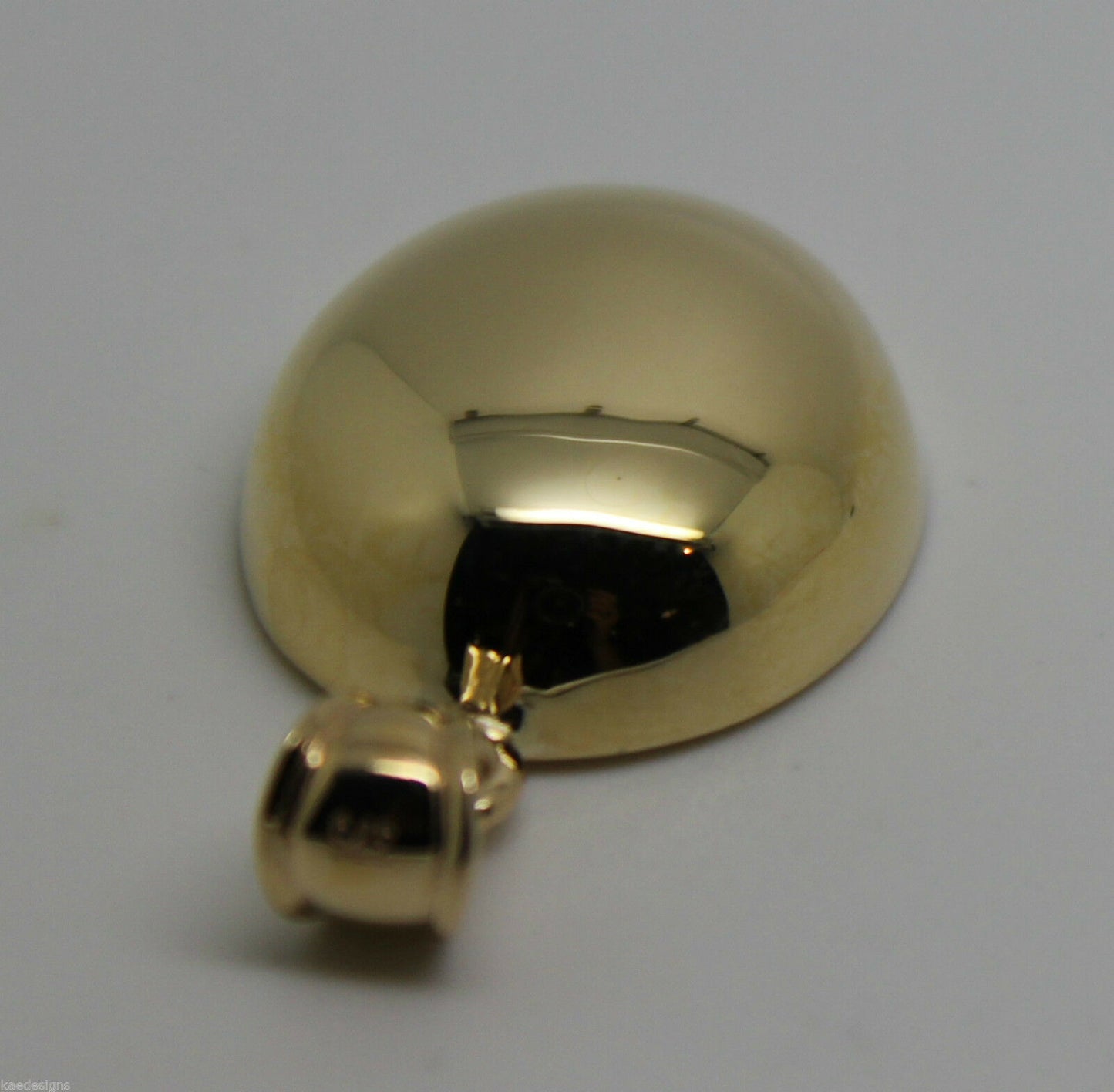 Genuine New 9ct 9kt Yellow, Rose or White Gold Oval Half Bubble Ball Pendant