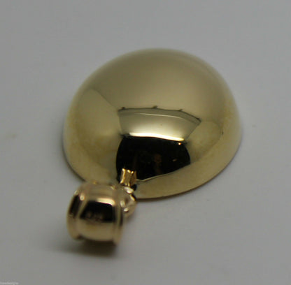 Genuine New 9ct 9kt Yellow, Rose or White Gold Oval Half Bubble Ball Pendant