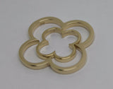 New Genuine Solid 9ct 9kt Yellow, Rose or White Gold Small And Large Four Leaf Clover Pendant
