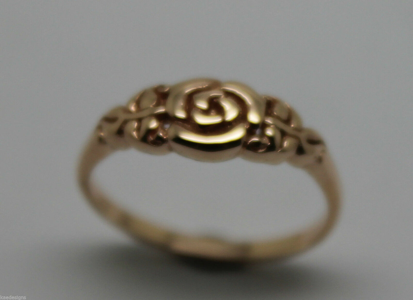 Genuine Solid 9ct White Or Rose Or Yellow Gold Flower Ring Choose Size F To K