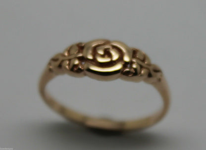 Genuine Solid 9ct White Or Rose Or Yellow Gold Flower Ring Choose Size F To K