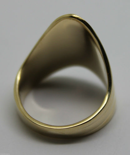 Genuine 9ct 375 Solid Rose Or Yellow Or White Gold Wide Pointy Ring In Your Size
