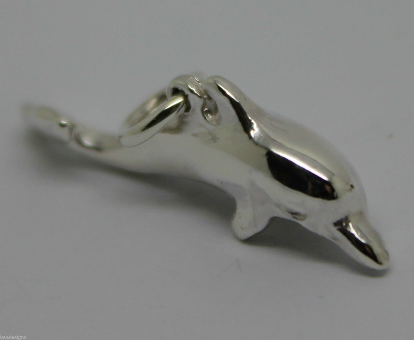 Heavy New 9ct Yellow or Rose or White Gold or Sterling Silver Dolphin pendant