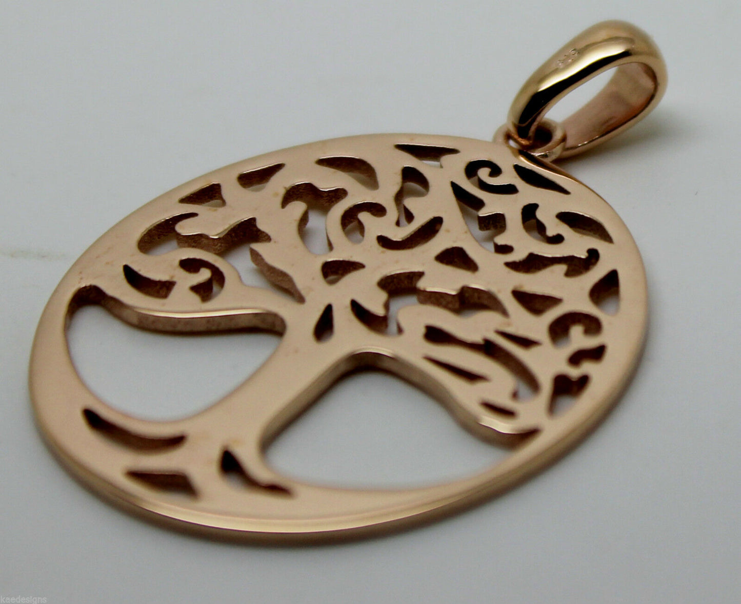 Genuine Heavy Solid 9ct Yellow Or Rose Or White Gold Tree Of Life Med/Large Pendant