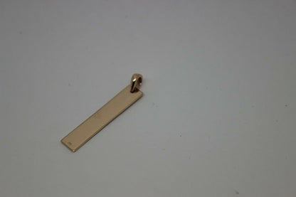 Genuine Solid 9ct 375 Yellow, Rose or White Gold Plate Pendant Engraved With Your Initial
