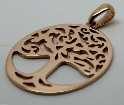 Genuine Heavy Solid 9ct Yellow Or Rose Or White Gold Tree Of Life Med/Large Pendant