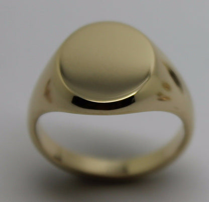 Kaedesigns Genuine 9kt 9ct Yellow, Rose or White Gold Full Solid Heavy Signet Ring 318 - Choose your size