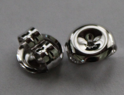 Genuine 9ct Yellow or Rose or White Gold or Sterling Silver Earring Medium butterfly backs 207