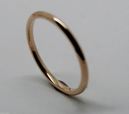 Genuine Solid 9ct 9k White Or Rose Or Yellow Gold 1.5mm Wedding Band Ring