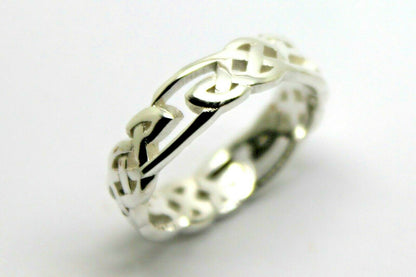 Genuine Size O 1/2 Sterling Silver 925 Celtic Weave Ring