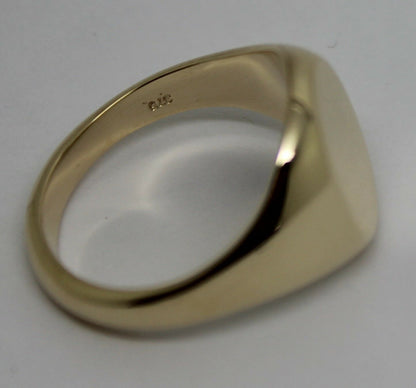 Kaedesigns Genuine 9kt 9ct Yellow, Rose or White Gold Full Solid Heavy Signet Ring 318 - Choose your size