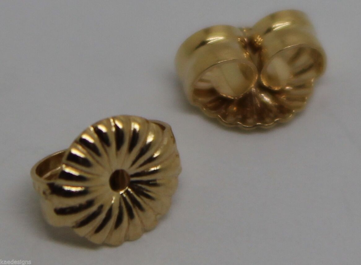 Kaedesigns 9ct 9k 375 Yellow Or White Gold Flower Earring Butterfly Backs 5.5mm Or 9mm
