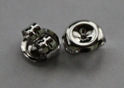 Genuine 9ct Yellow or Rose or White Gold or Sterling Silver Earring Medium butterfly backs 207
