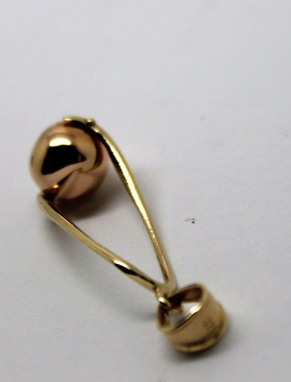 Kaedesigns Genuine 9ct 9k 375 Yellow & Rose Gold 8mm Ball Pendant