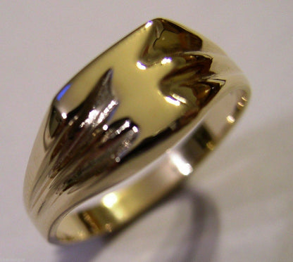 Genuine 9ct 9kt  Solid Yellow Or Rose Or White Gold 375 Large Initial Ring F
