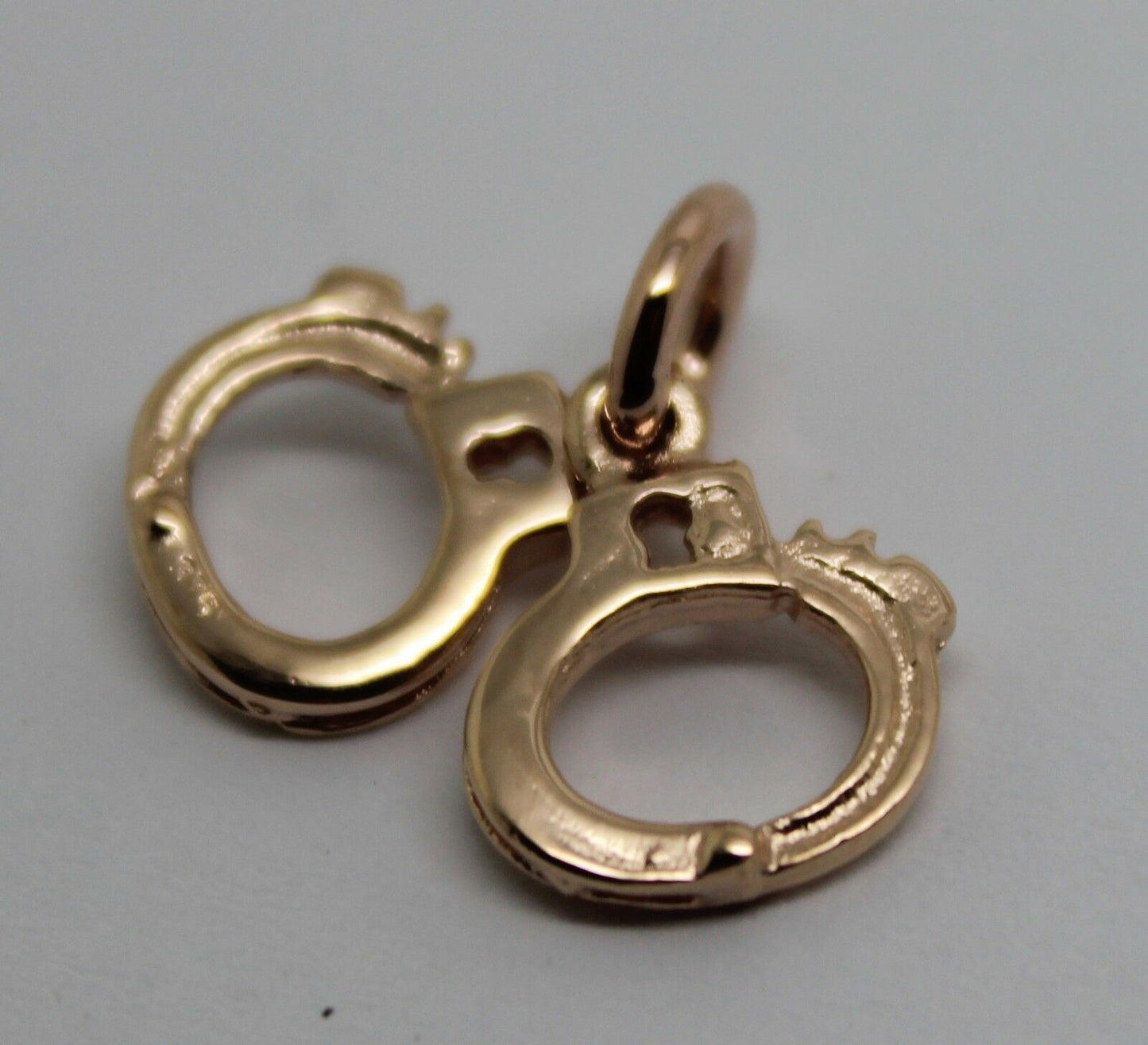 Kaedesigns, 9ct 9k Yellow or Rose or White Gold 375 Handcuffs Charm Or Pendant