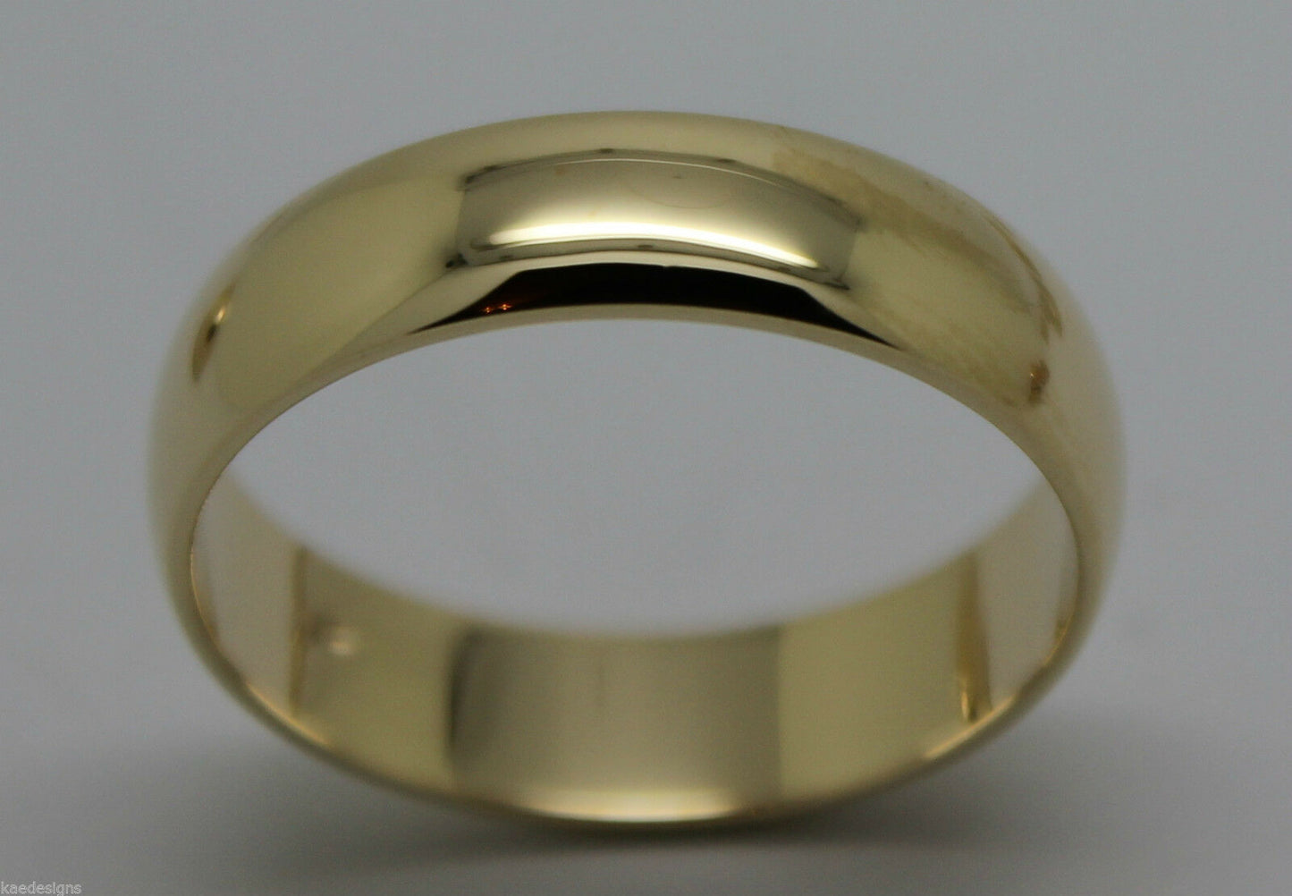 Genuine 9ct 9K Yellow, Rose or White Gold 6mm Wedding Band Ring Size Y