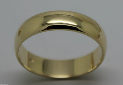 Genuine 9ct 9K Yellow, Rose or White Gold 6mm Wedding Band Ring Size Y