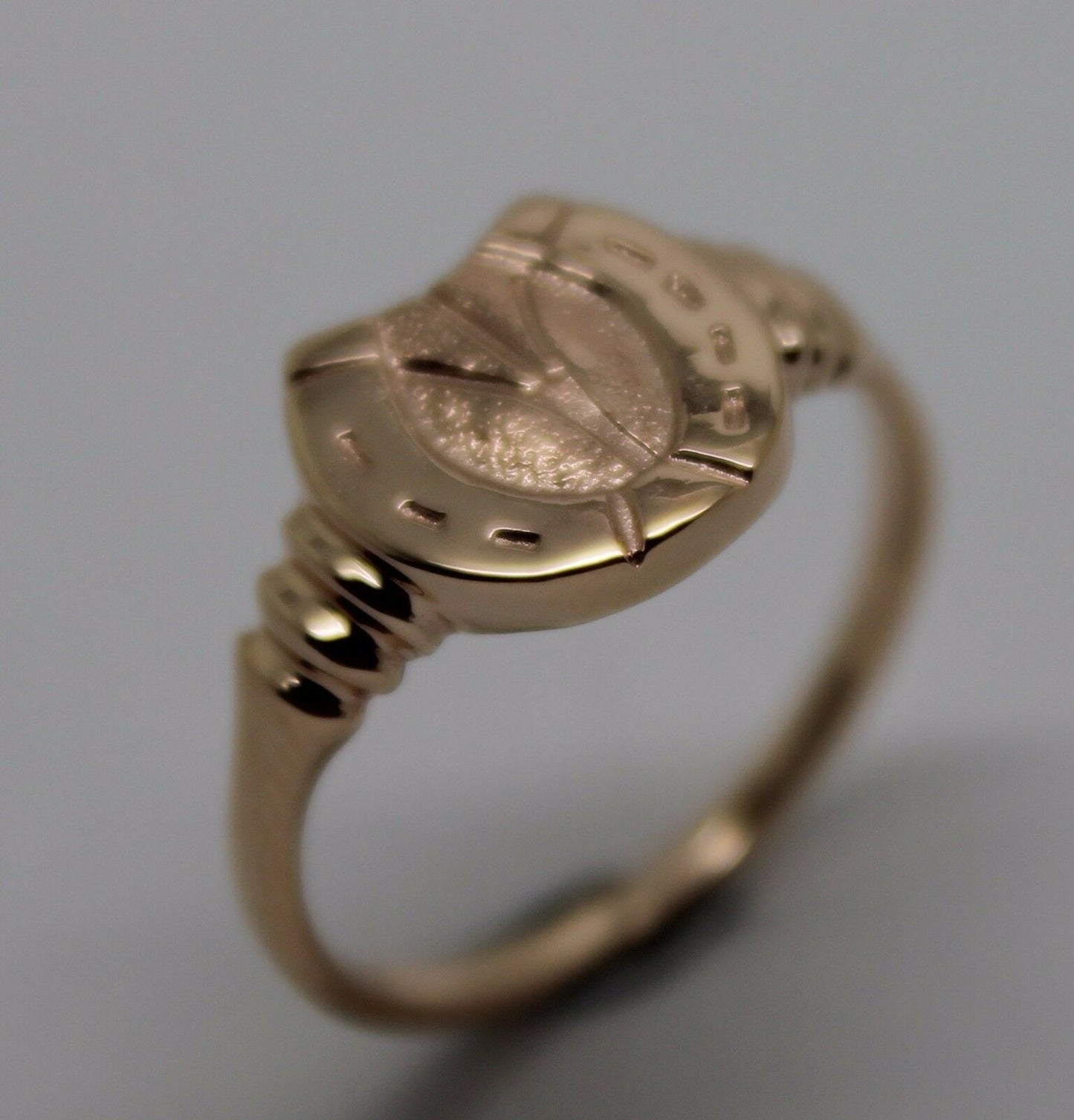 Kaedesigns, Size R Genuine Large 9ct Genuine Yellow, Rose or White Gold  Lucky Horseshoe Ring