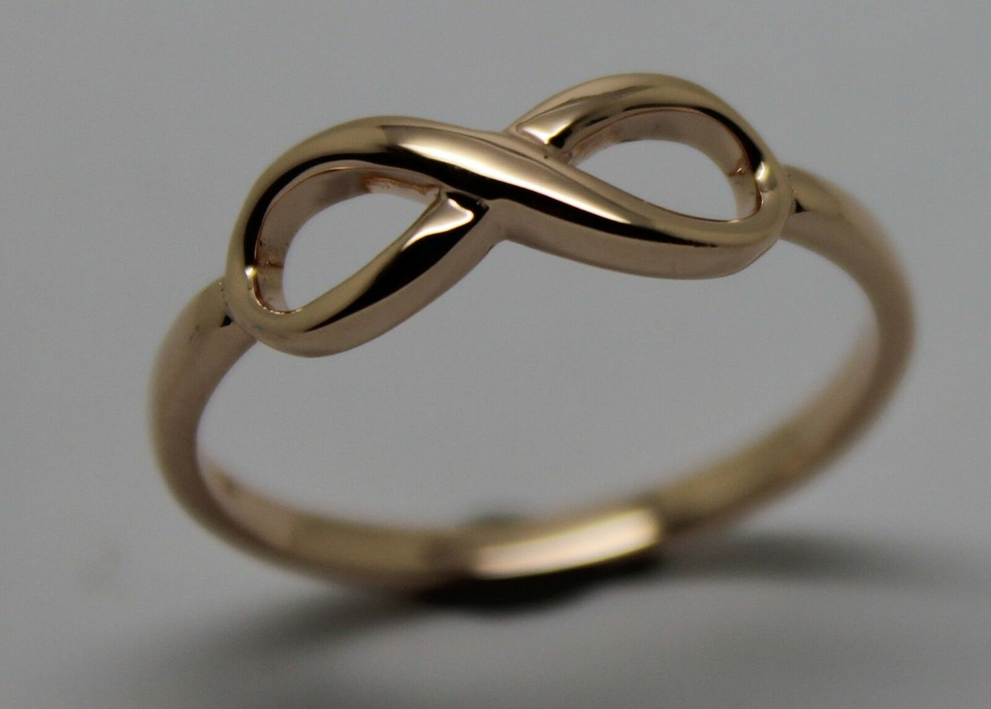 Genuine New 9ct 9k 375 Yellow, Rose or White Gold Solid Infinity Ring Size S / 9 1/8