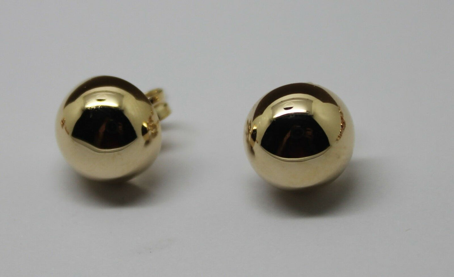 Genuine 9ct 9K 375 Solid Yellow, Rose or White Gold 10mm Stud Half Ball Earrings