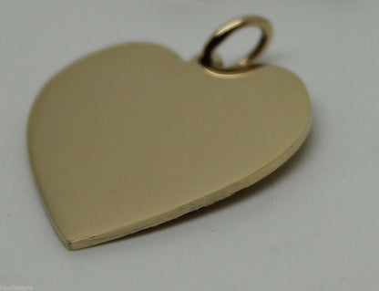 Genuine 375 9ct Yellow Or Rose Or White Gold Large Heart Shield Pendant
