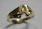 Genuine, Solid 9ct 9k Yellow Or Rose Or White Gold 375 Large Initial Ring A