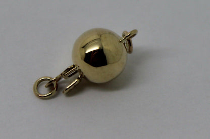 Genuine 9ct Yellow Gold 6mm, 7mm, 8mm & 10mm Plain Ball Pearl Clasp